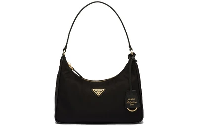 Re Edition Переработанный Нейлон Мини Сумка на Одно Плечо Женская Черная PRADA 26498825