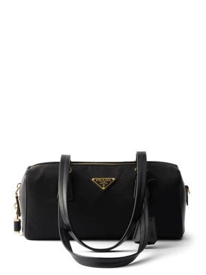 Средняя сумка-тоут Prada из нейлона и кожи, черный 20489336