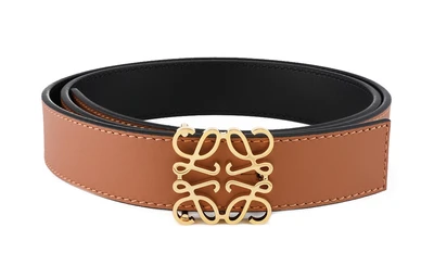 Кожаный ремень унисекс LOEWE, Коричневый 10436297