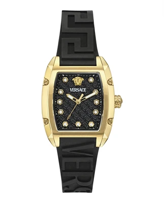 Часы Versace Dominus с бриллиантами, черный/золотой/черный 23588525