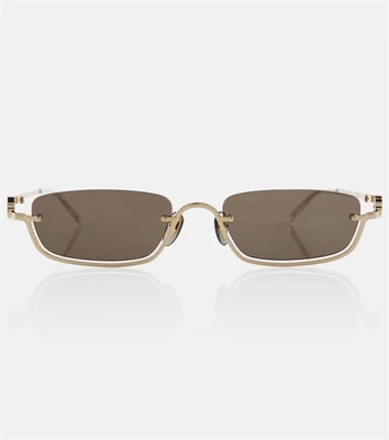 Солнцезащитные очки прямоугольной формы Gucci, золотой 2083631