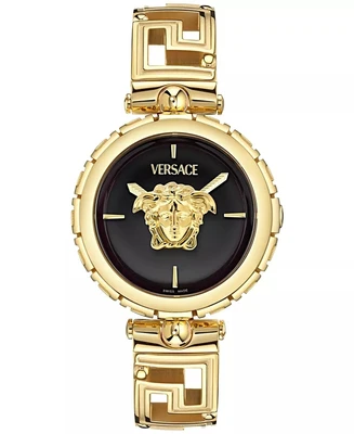 Женские наручные часы Swiss Medusa Jewel с позолоченным браслетом, 34 мм Versace 25259233