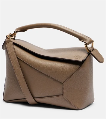 Пазл Маленькая кожаная сумка-тоут Loewe, серо-коричневый 25641995