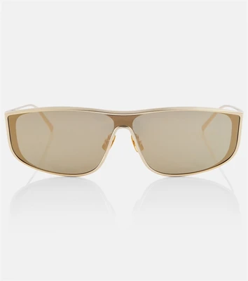 Солнцезащитные очки прямоугольной формы SL 605 Saint Laurent, золотой 2109870