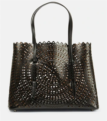 Кожаная сумка-тоут Le Mina 32 New Vienne Alaïa, черный 2115076