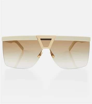 Солнцезащитные очки SL 537 Palace с плоскими бровями Saint Laurent, коричневый 2109779