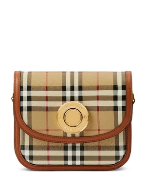 Маленькая сумка через плечо Elizabeth в клетку BURBERRY, нейтральный 25739929