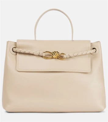 Ciao Ciao Knot Medium кожаная сумка-тоут Bottega Veneta, Ecru-Muse Brass 25641431