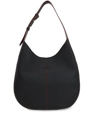 Tod's маленькая кожаная сумка Di hobo, черный 15830177
