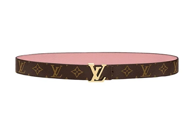 Женский кожаный ремень Louis Vuitton, темно-коричневый/розовый 11433428
