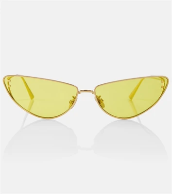 Солнцезащитные очки MissDior B1U в оправе «кошачий глаз» Dior Eyewear, желтый 2075975