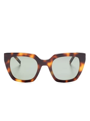 Saint Laurent Eyewear солнцезащитные очки в оправе 'кошачий глаз', коричневый 17991698
