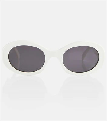 Круглые солнцезащитные очки Celine, белый 2073208