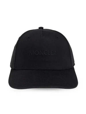 Кепка Moncler из габардина с вышивкой, черный 22113215