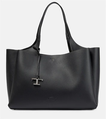 Кожаная большая сумка apa среднего размера Tod'S, черный 5982007