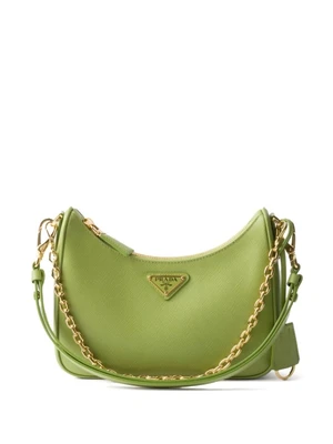 Мини-сумка Re-Edition из сафьяновой кожи Prada, зеленый 20563031