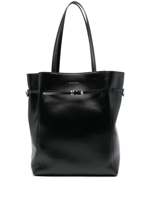 Кожаная сумка-тоут Givenchy Voyou среднего размера, черный 11636219