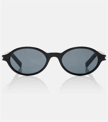 SL 751 Jeanne овальные солнцезащитные очки Saint Laurent, Black-Black-Black 25635249