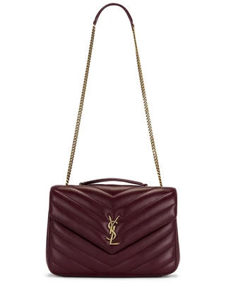 Сумка Loulou Large с цепочкой Saint Laurent, Light Hot Wine 27099776