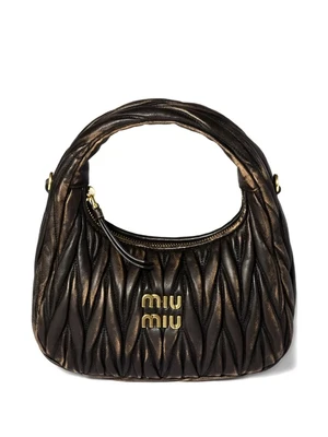 Стеганая сумка на плечо Wander MIU MIU, коричневый 26680938