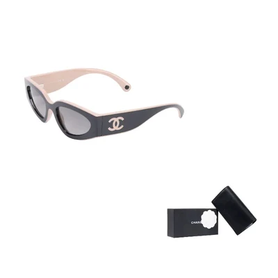 CHANEL Кошачий глаз солнцезащитные очки унисекс черные, Black 27907642