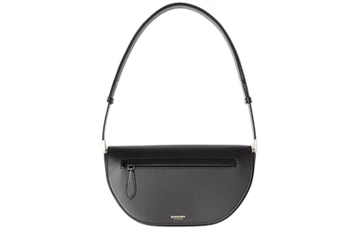 Черная кожаная сумка Burberry Olympia 26466891