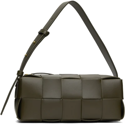 Сумка-кассета цвета хаки для кирпичей Bottega Veneta 21481987
