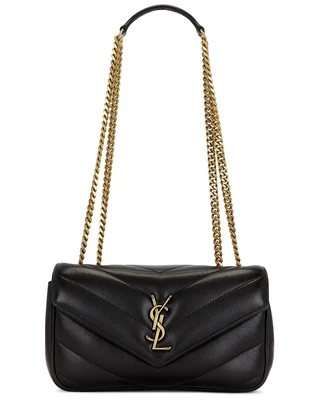 Маленькая сумка Loulou на цепочке Saint Laurent, Nero 27099734