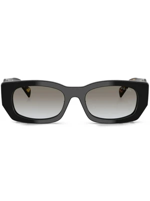 Prada Eyewear солнцезащитные очки в геометричной оправе, черный 22630334