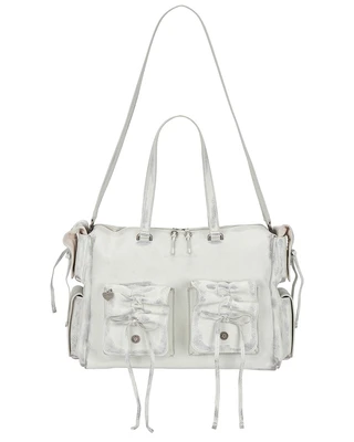 Многосекционная Сумка-тоут Acne Studios, White & Grey 27086688