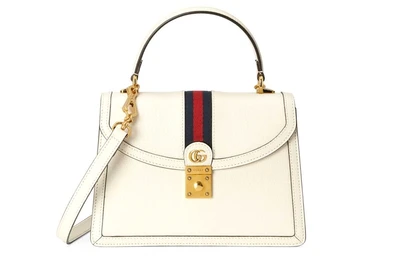 GUCCI Сумка через плечо Ophidia из кожи маленькая женская белая 27945582