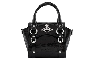 Vivienne Westwood Сумка через плечо из коровьей кожи миниатюрная женская черная 28032042