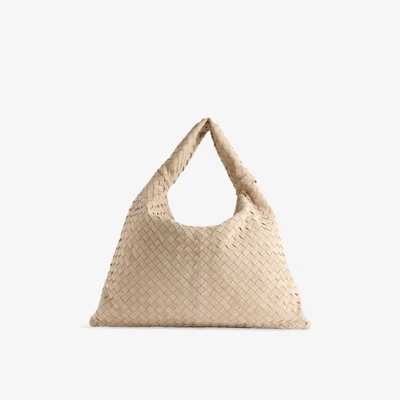 Сумка замшевая Bottega Veneta, экрю 25105074