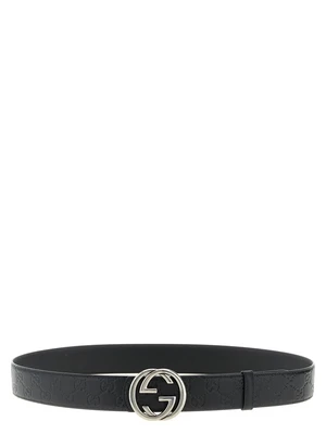 Ремень reverso 'Incrocio GG' GUCCI, черный 47355930