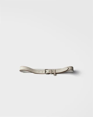 Кожаный ремень Prada, белый 47350152