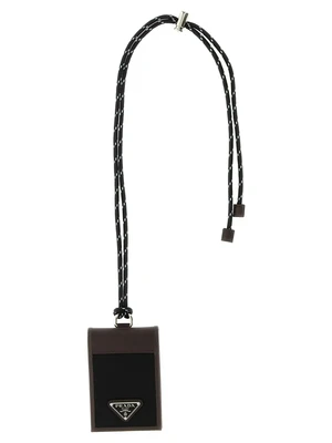 Кардхолдер из кружева Prada, черный 47354573