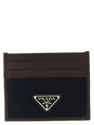 Кардхолдер из нейлона и кожи Prada, синий 47354578