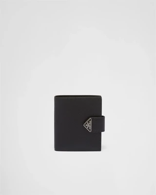 Кошелек из сафьяновой кожи Prada, черный 47355495