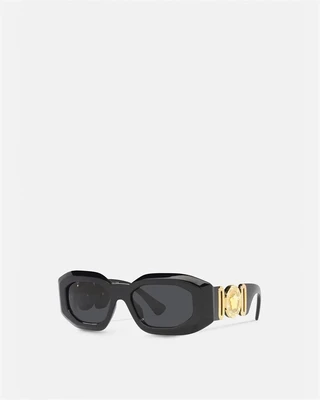 Солнцезащитные очки Maxi Medusa Biggie VERSACE, черный 47376494