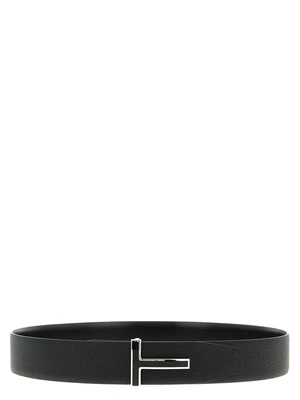 Ремень с двусторонней пряжкой TOM FORD, черный 47356147