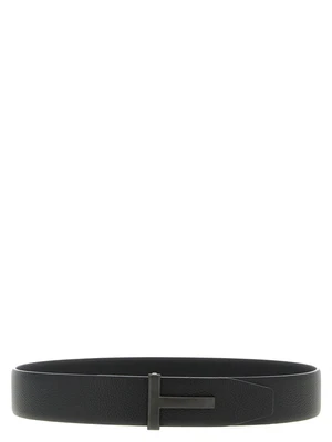 Ремень из тисненой кожи TOM FORD, черный 47356540