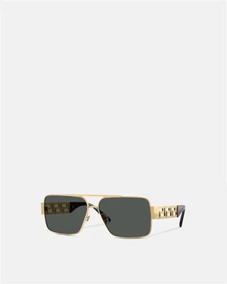 Солнцезащитные очки Greca Navigator VERSACE, черный 47366614