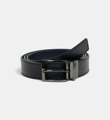 Двусторонний кожаный ремень EMPORIO ARMANI, синий 47366765