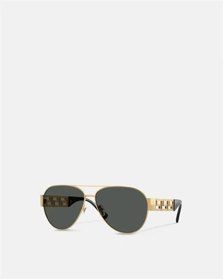 Солнцезащитные очки Greca Pilot VERSACE, черный 47367835
