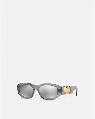 Солнцезащитные очки Медуза Бигги VERSACE, серый 47375971