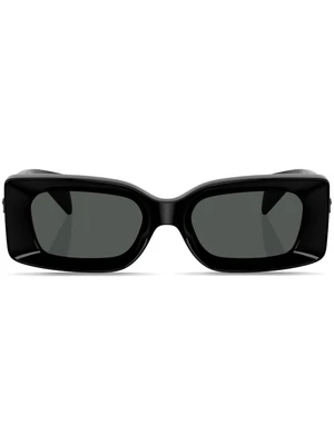 Versace Eyewear солнцезащитные очки в прямоугольной оправе с декором Medusa, черный 15750382