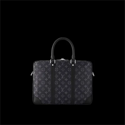 Портфель для документов Louis Vuitton с принтом, чёрный 1476943