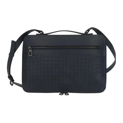 Bottega Veneta Кожаная сумка для ноутбука Men's Marine Blue 30904937