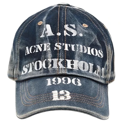 Бейсболка с логотипом Acne Studios, medium синий 33436529
