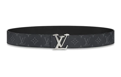 Ремень мужской Louis Vuitton с коробкой, черный 13995136